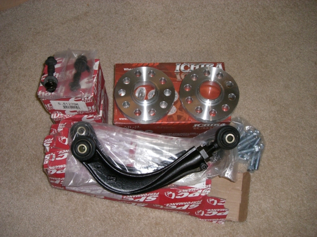 Eibach aligment kit, Ichiba 20mm spacers, SPC rear camber kit