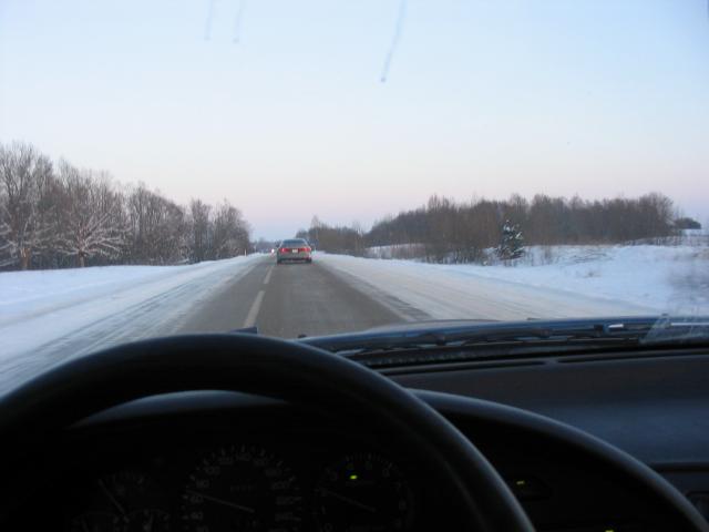 kelias namo (kaip matyt, vaziavom labai ramiai :-))