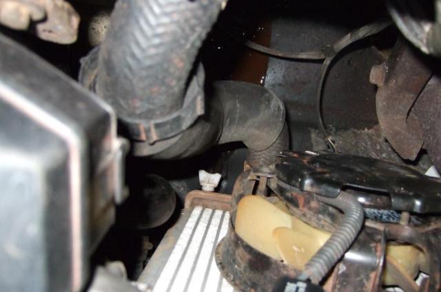 radiatoriaus apacioj matosi plastmasinis kamstis kuri atsukes nuleidau antifryza (atrode baisiai)